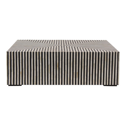 Moe’s Terning Coffee Table Camel Bone Resin Black White