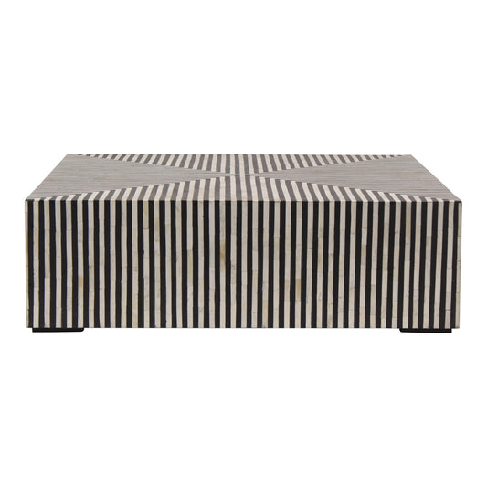Moe’s Terning Coffee Table Camel Bone Resin Black White