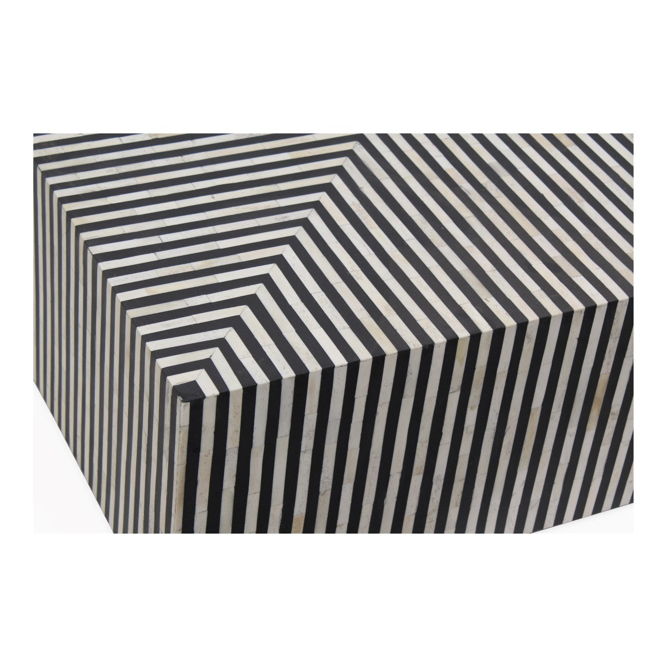 Moe’s Terning Coffee Table Camel Bone Resin Black White